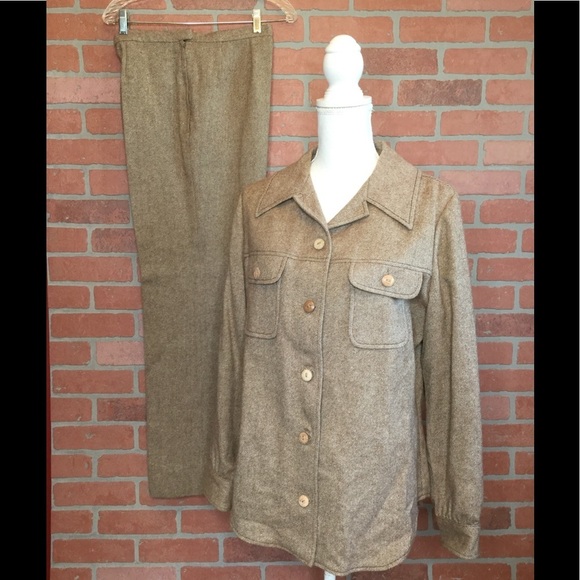 Vintage Knockabouts Pendleton Womens Pants Button Front Top Jacket Shacket Suit - Picture 1 of 9